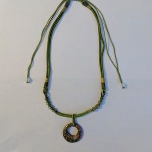 BOHO macrame and stone necklace